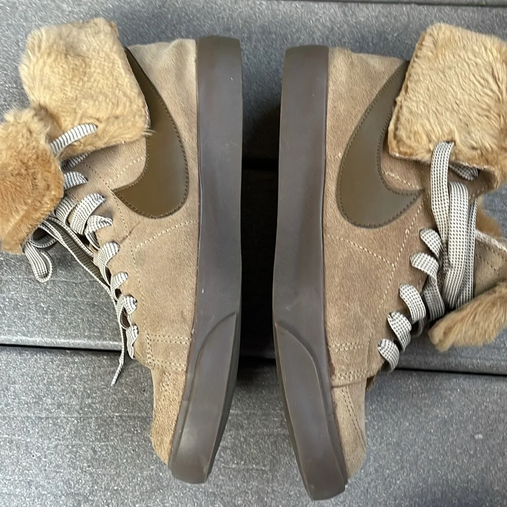 Nike High Roll Leather Blazer Womens Sneaker (Cream) 7.5